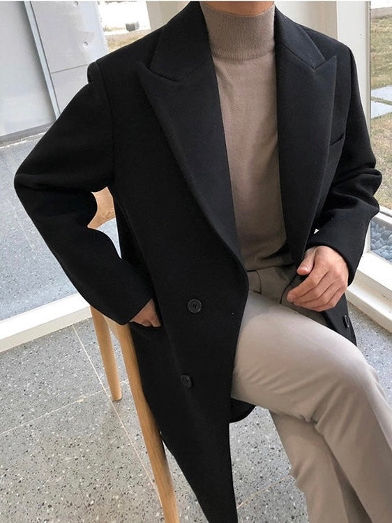 Cambridge Wool Overcoat – Timeless Double-Breasted Elegance