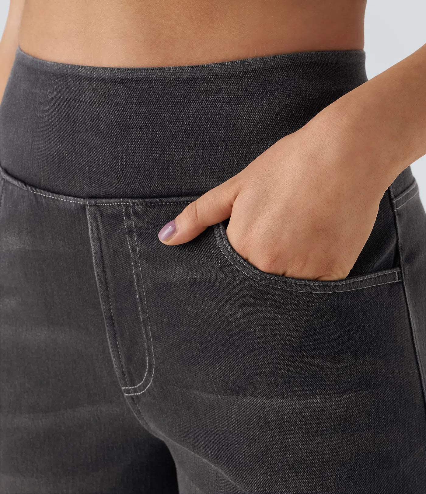 Women’s High-Rise Stretch Wide-Leg Jeans – Soft Comfort Waistband