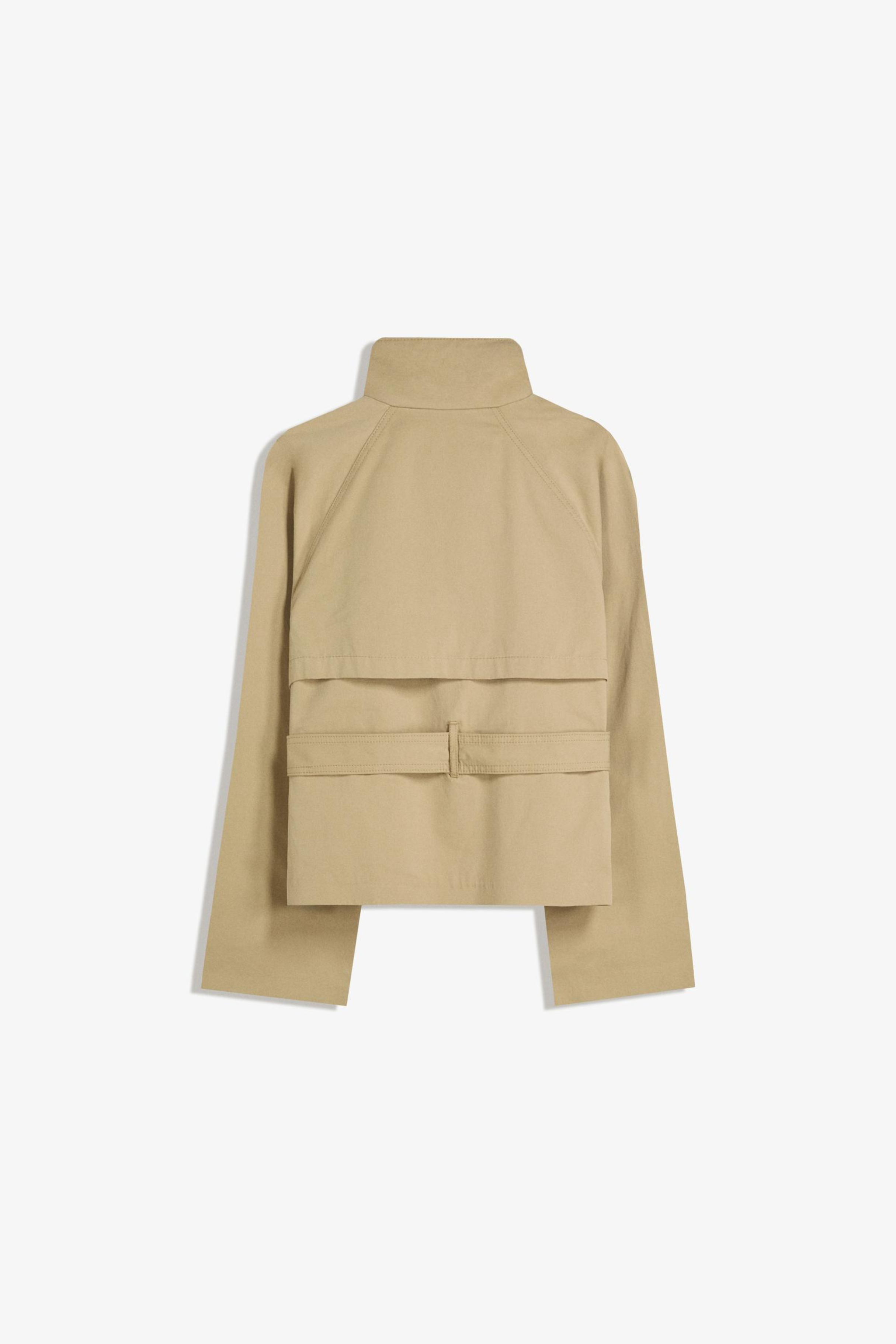 Women’s Short Trench Jacket – Modern Double-Breasted Lightweight Coat