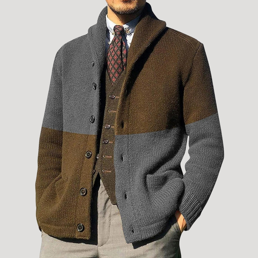 Men’s Classic Shawl Collar Cardigan – Soft Knit Button-Up Sweater