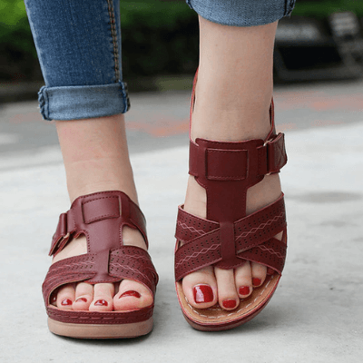 SoftStride Women’s Orthopedic Slip-On Sandals – Comfort Wedge Support