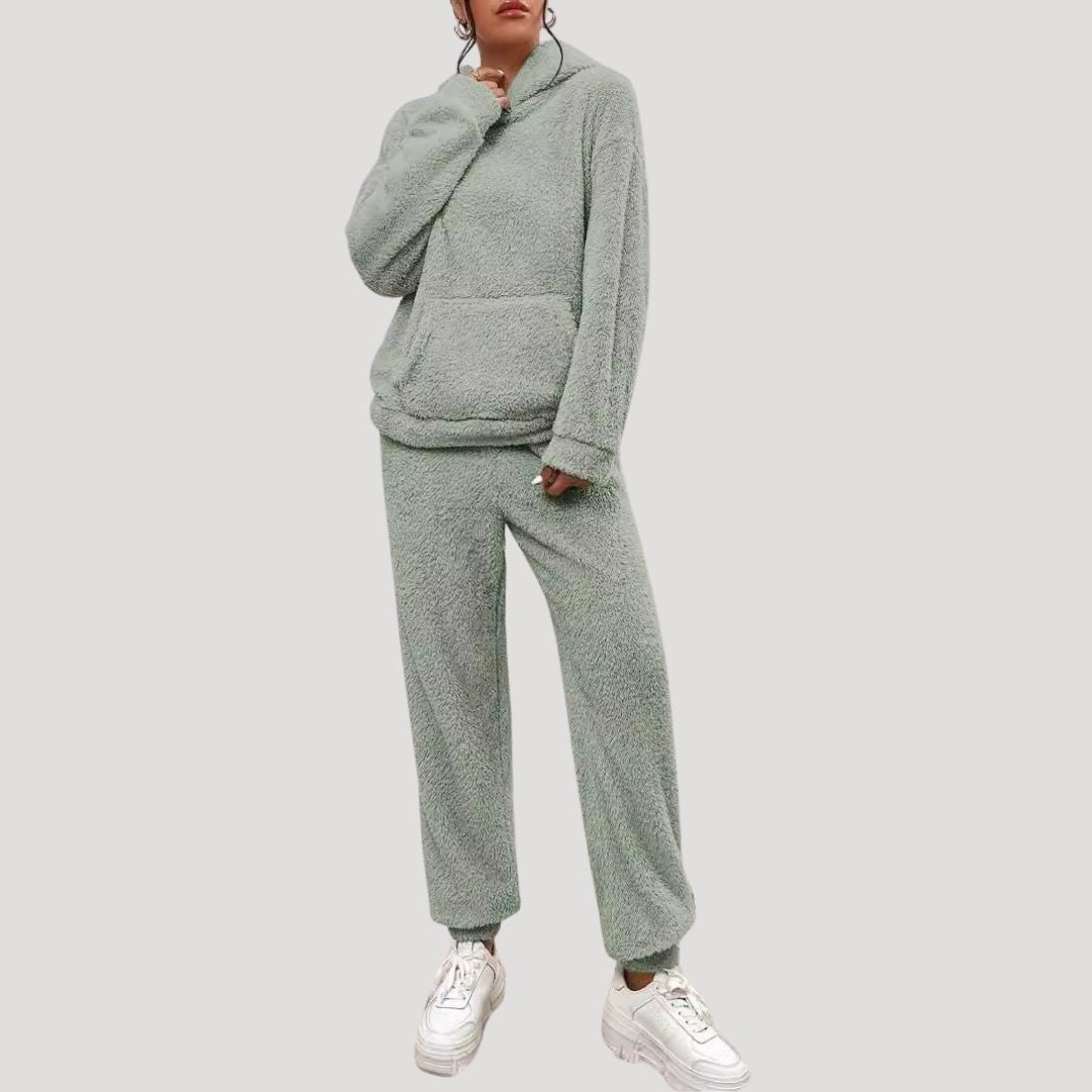 Women’s fleece loungewear set cosy winter tracksuit