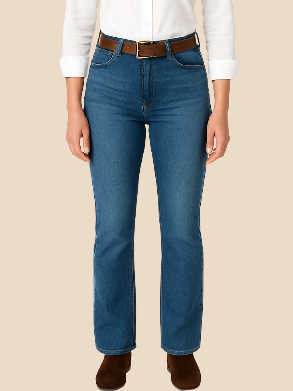 Women’s High-Waist Wide-Leg Jeans – Vintage Grey Denim