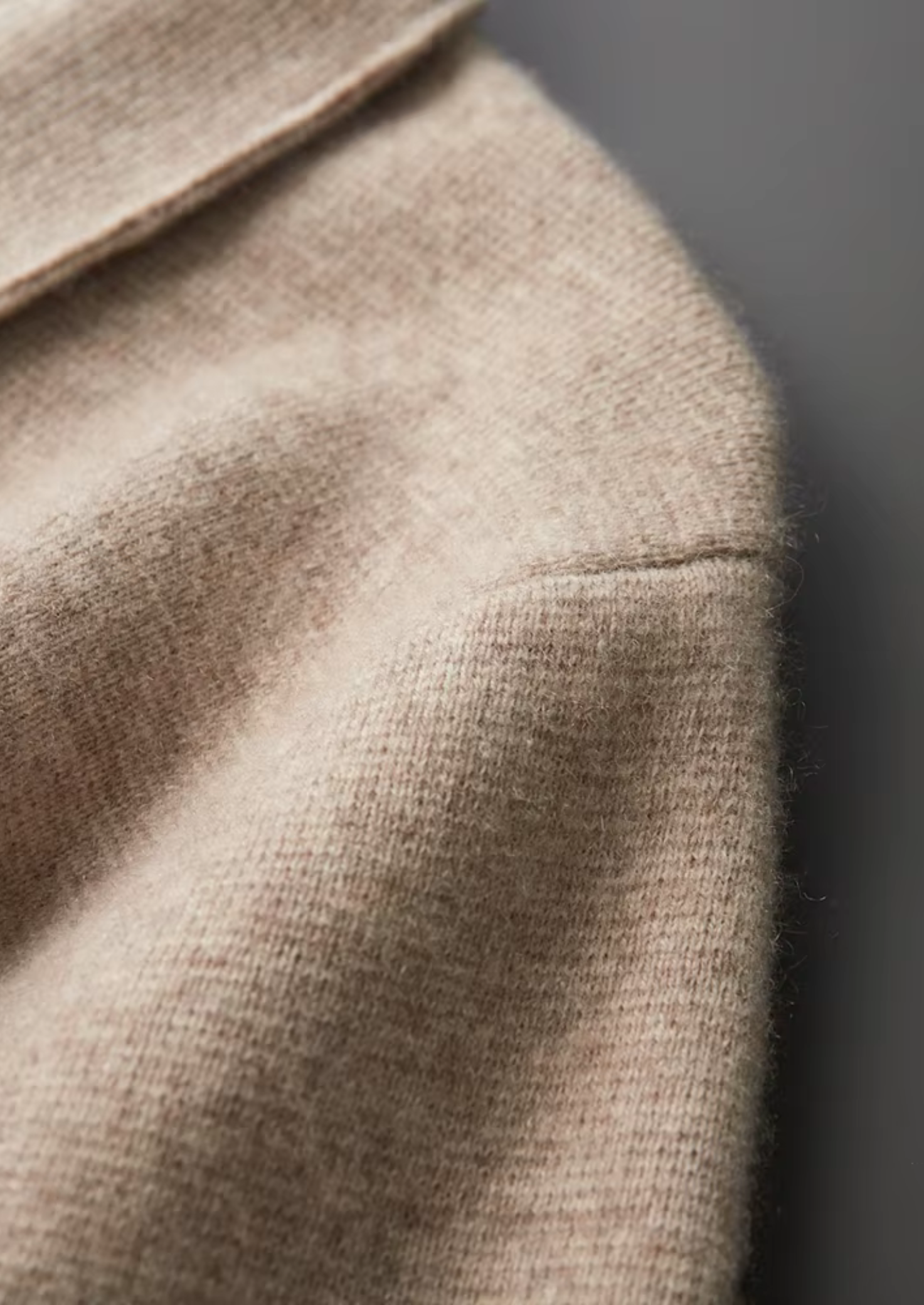 Men’s Zip-Up Knitted Cardigan – Soft Wool Blend with Classic Collar