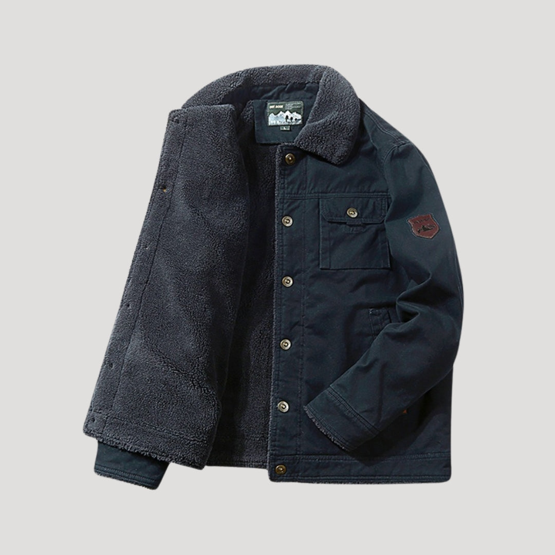 Men’s rugged workwear jacket fleece lined