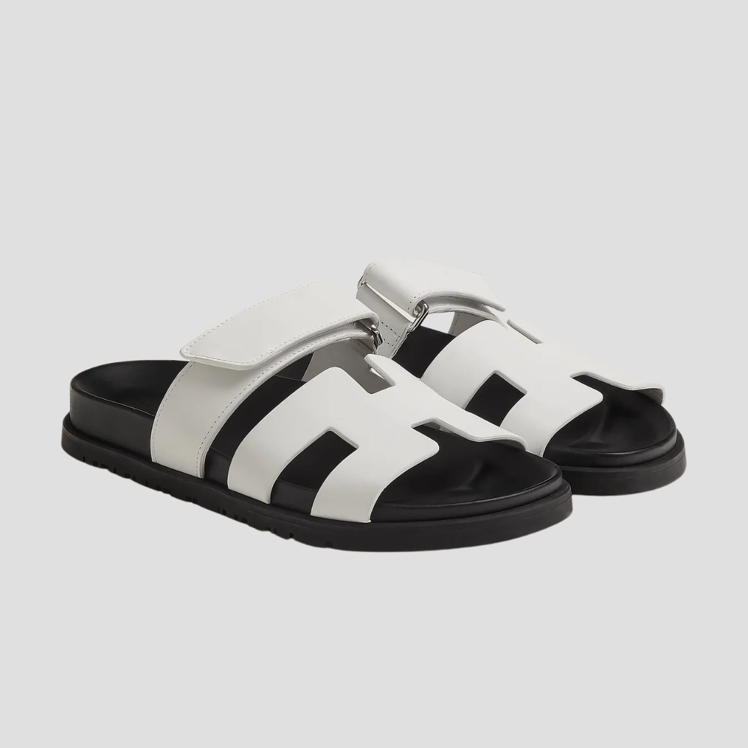 Men’s Luxury Leather Slides – Minimal Design & Soft Comfort