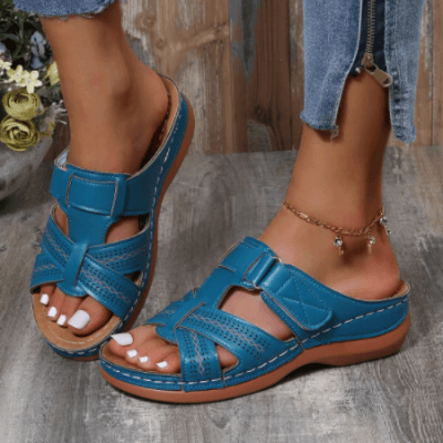 SoftStride Women’s Orthopedic Slip-On Sandals – Comfort Wedge Support