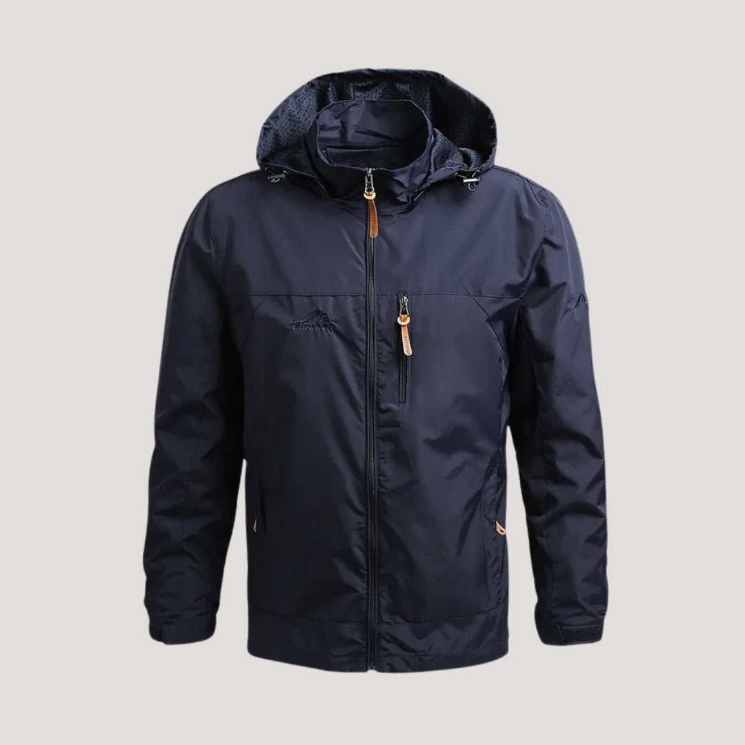 Men’s Lightweight Windproof Outdoor Jacket – Waterproof Shell, Breathable Hooded Coat