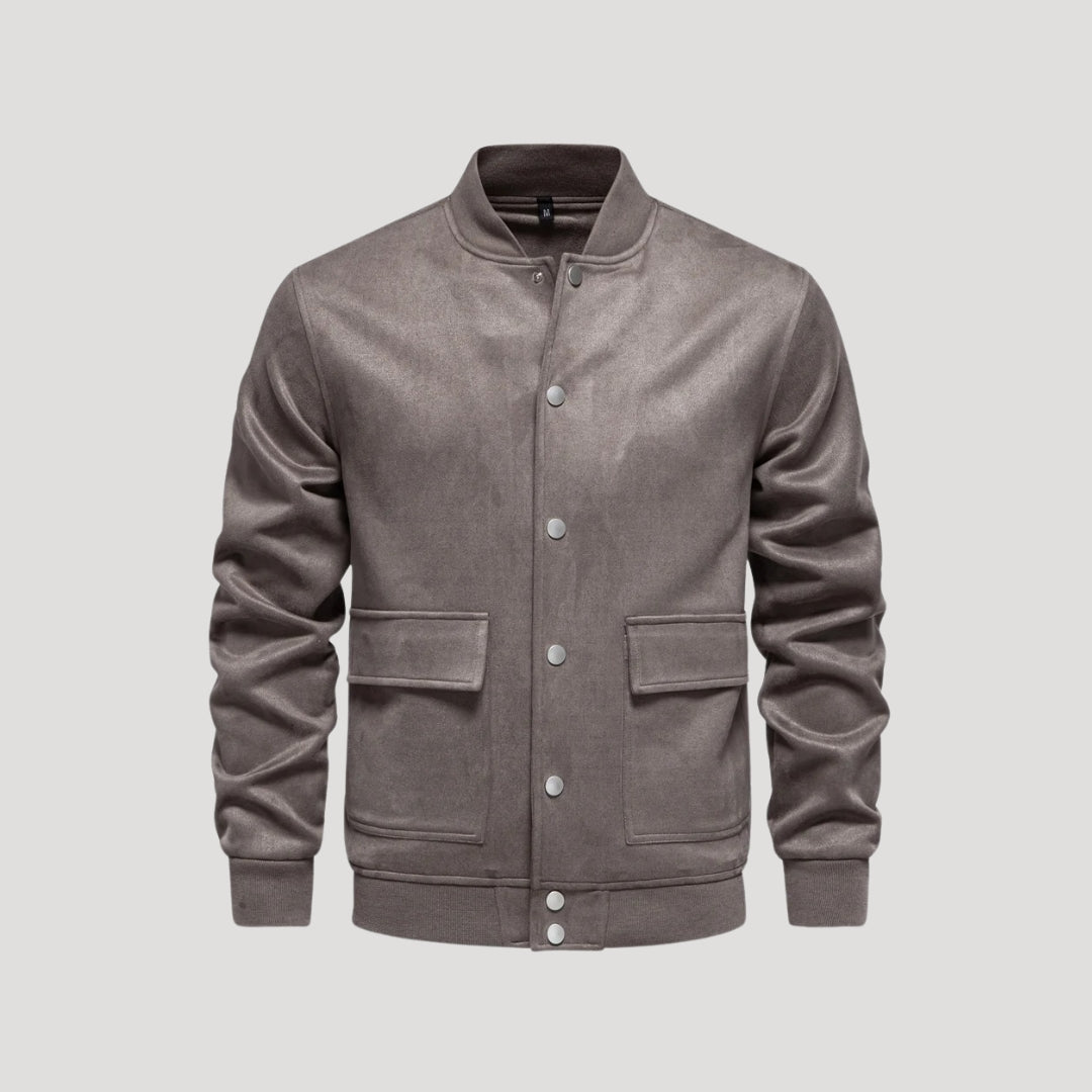 Minimalist Soft-Touch Bomber Jacket