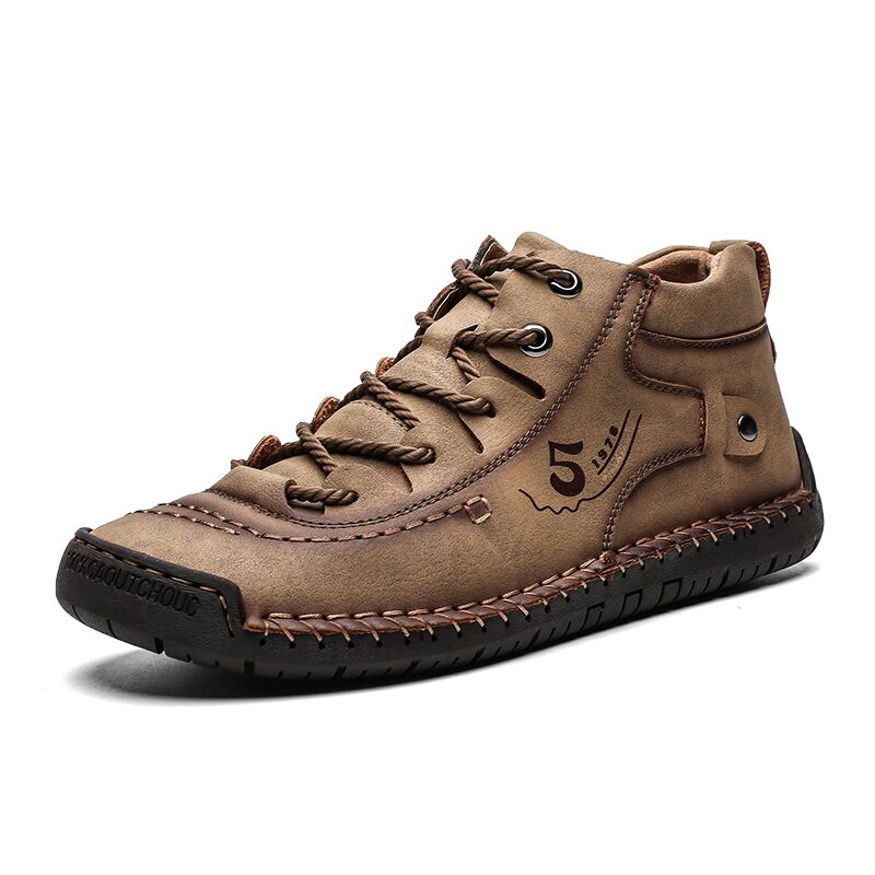 Men’s Casual Leather Shoes – Hand-Stitched Comfort & Rugged Style