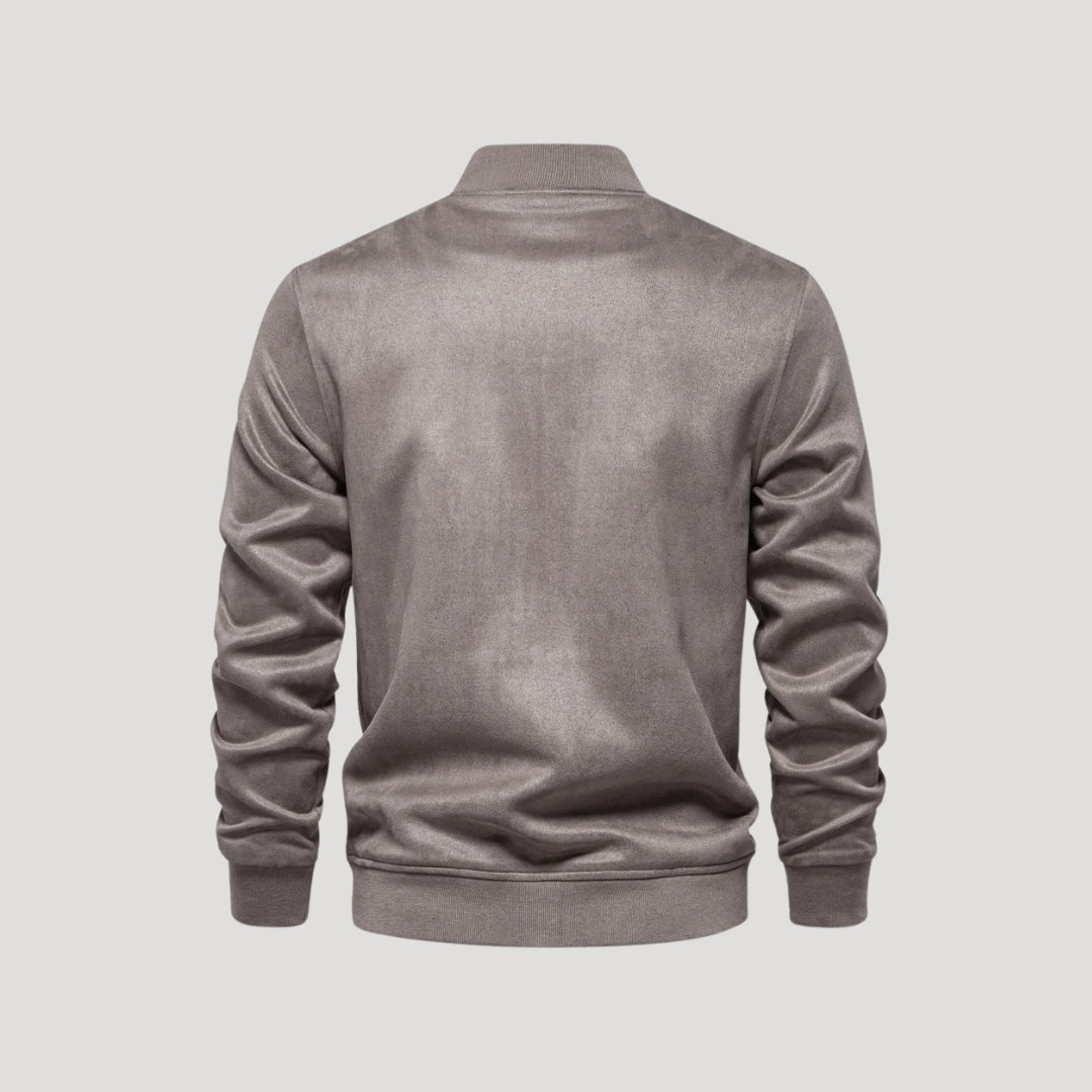 Minimalist Soft-Touch Bomber Jacket