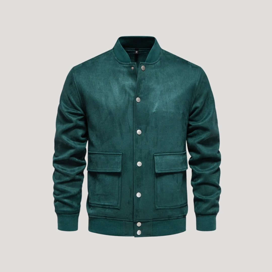 Minimalist Soft-Touch Bomber Jacket