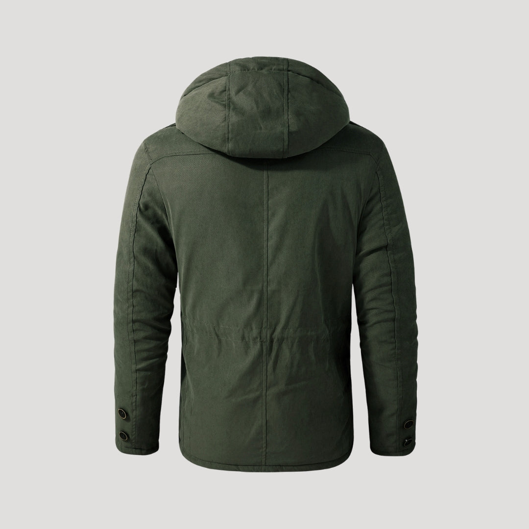 Men’s Heavy-Duty Winter Parka – Thick Fleece Lining, Multi-Pocket, Windproof Warm Jacket