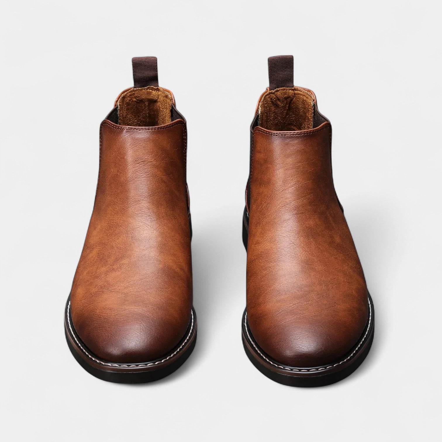 Men’s Classic Black Chelsea Boots – Premium Leather Look, Comfort Fit