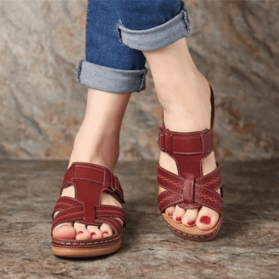 SoftStride Women’s Orthopedic Slip-On Sandals – Comfort Wedge Support