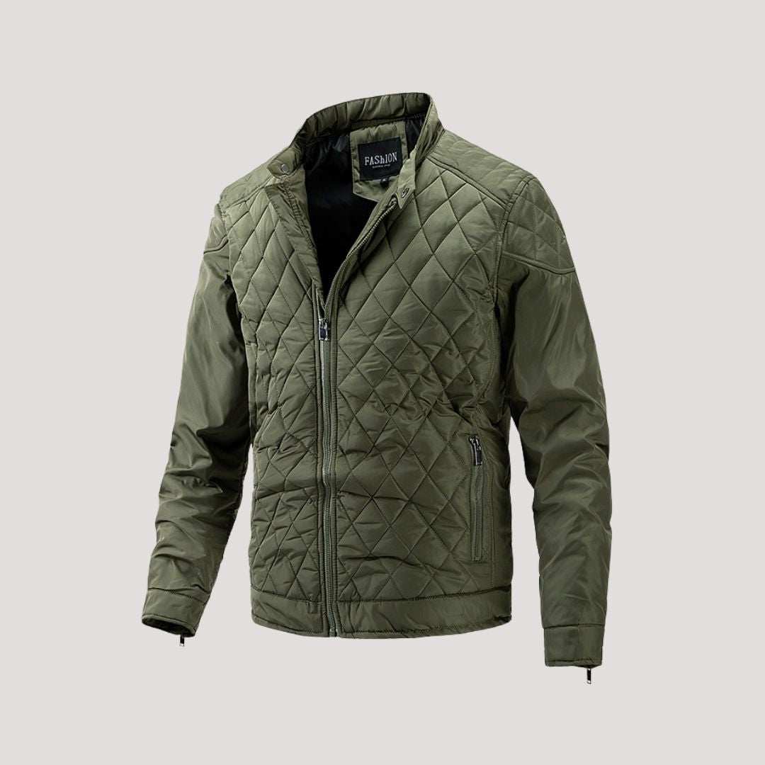 Quilted Moto Jacket – Premium Diamond Stitch Edition waterproof