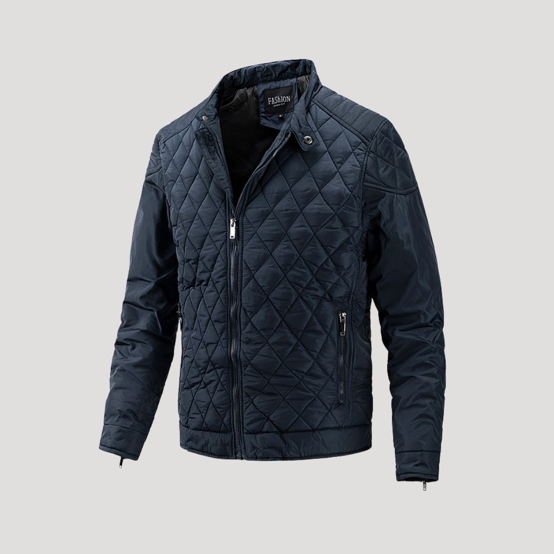 Quilted Moto Jacket – Premium Diamond Stitch Edition waterproof