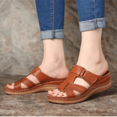 SoftStride Women’s Orthopedic Slip-On Sandals – Comfort Wedge Support