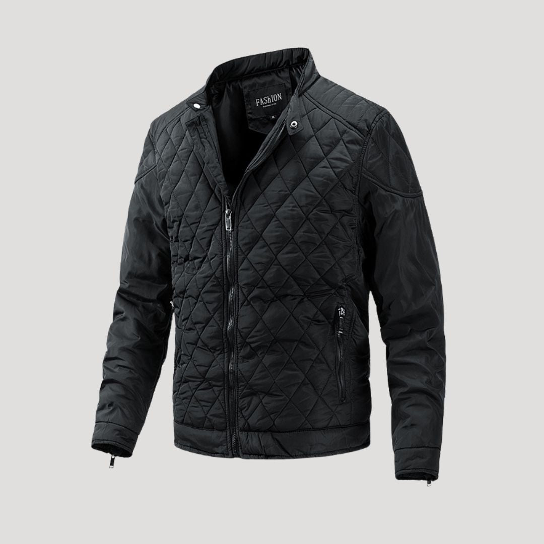 Quilted Moto Jacket – Premium Diamond Stitch Edition waterproof