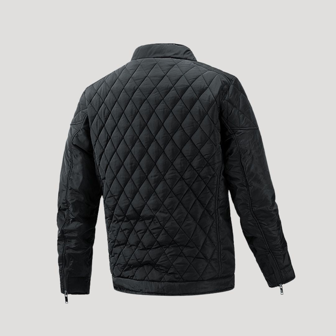 Quilted Moto Jacket – Premium Diamond Stitch Edition waterproof
