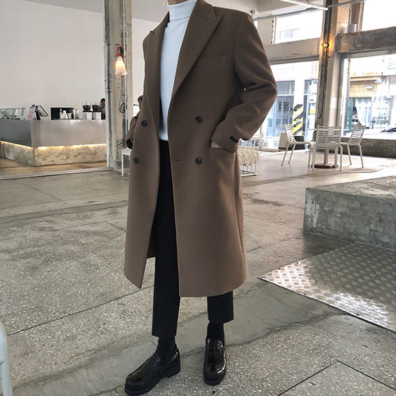 Cambridge Wool Overcoat – Timeless Double-Breasted Elegance