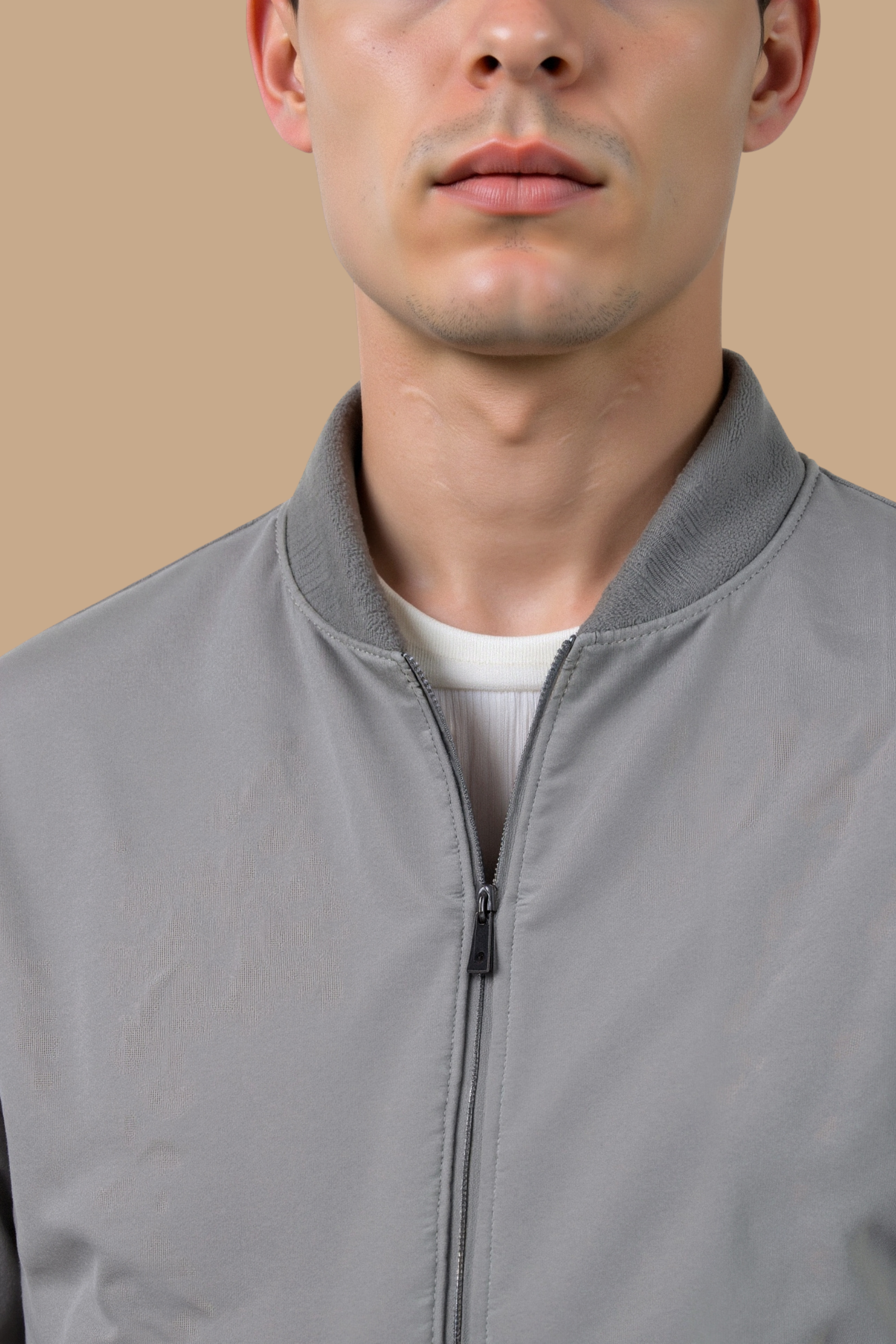 Men’s Minimalist Bomber Jacket – Sleek Lightweight Design & Modern Street Style