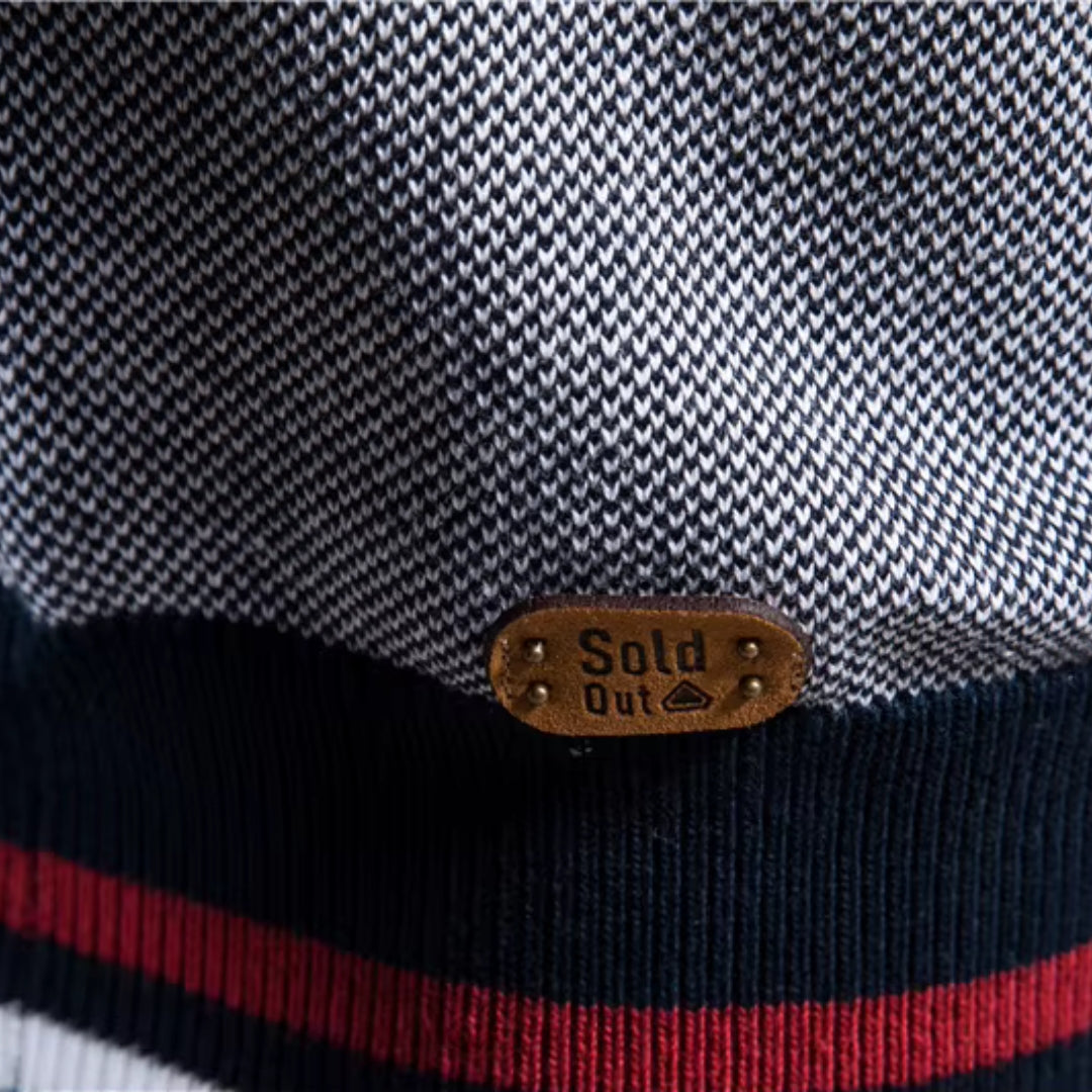 Heritage Zip-Up Knit Jacket – Dual Tone Comfort Edition