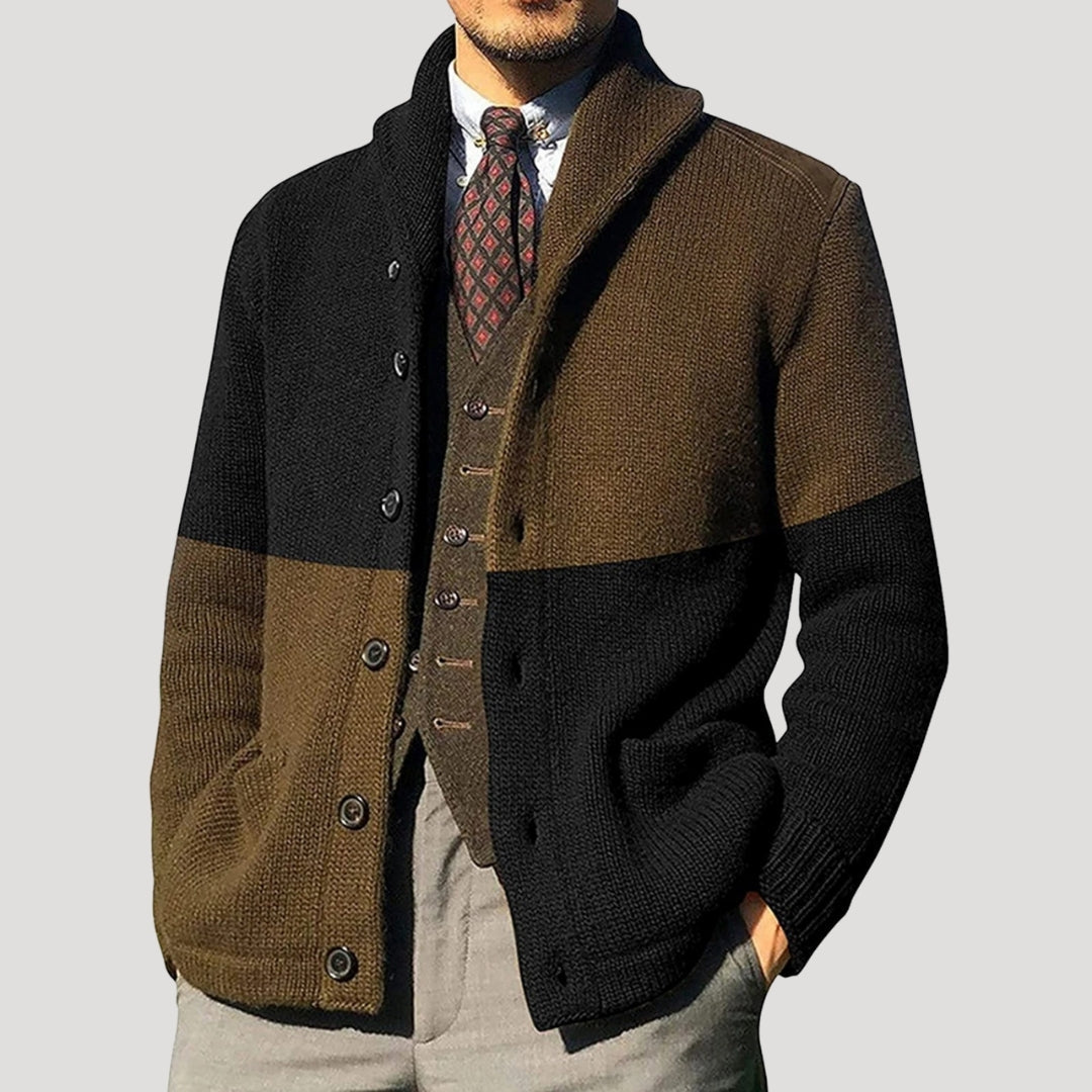 Men’s Classic Shawl Collar Cardigan – Soft Knit Button-Up Sweater