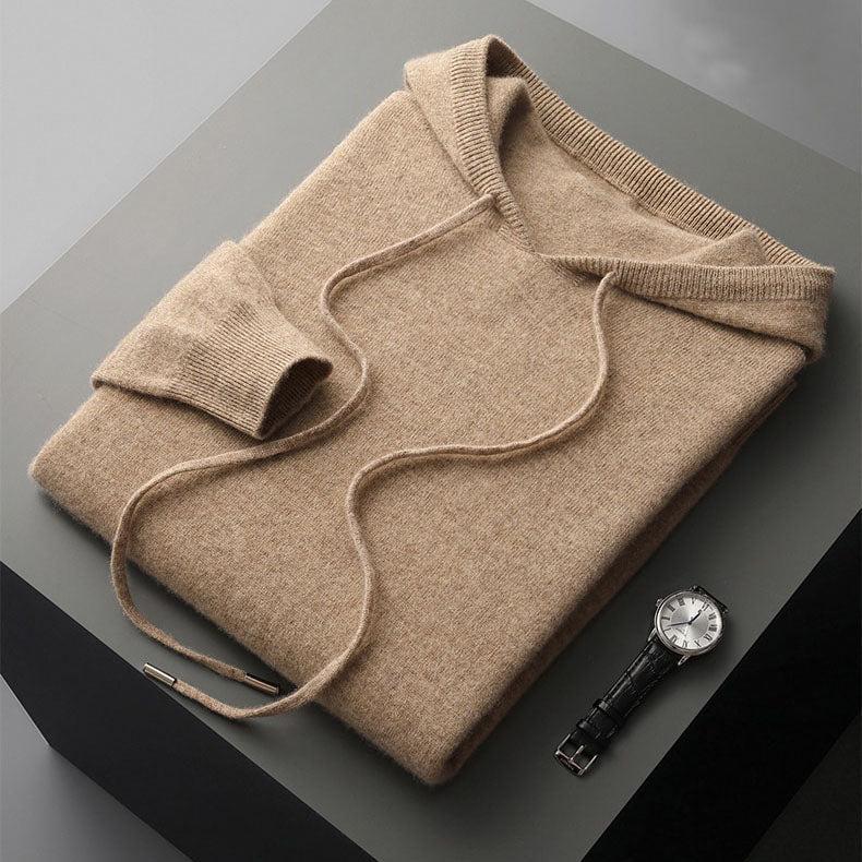 Men's Minimalist Hoodie with Drawstring Hood and Clean Finish