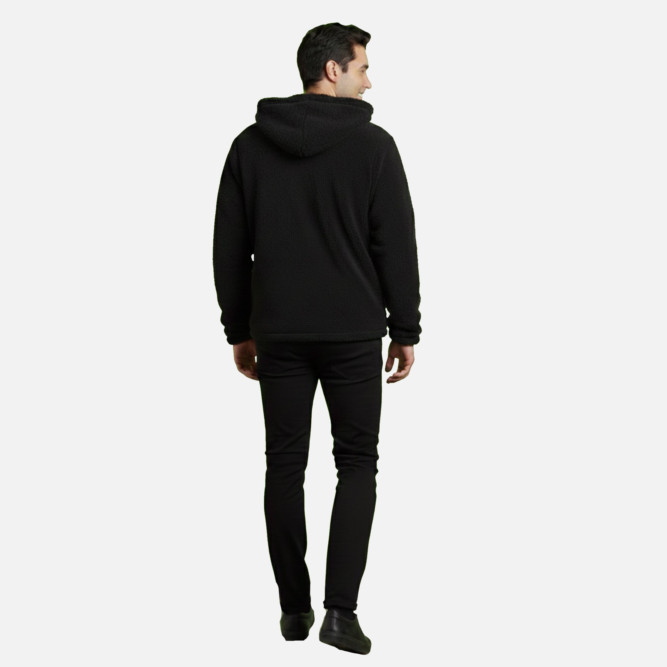 Men’s Sherpa Fleece Zip Hoodie – Ultra-Soft, Warm & Cozy Winter Comfort
