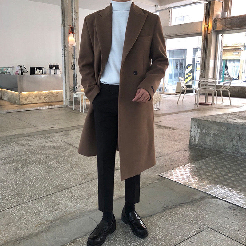 Cambridge Wool Overcoat – Timeless Double-Breasted Elegance
