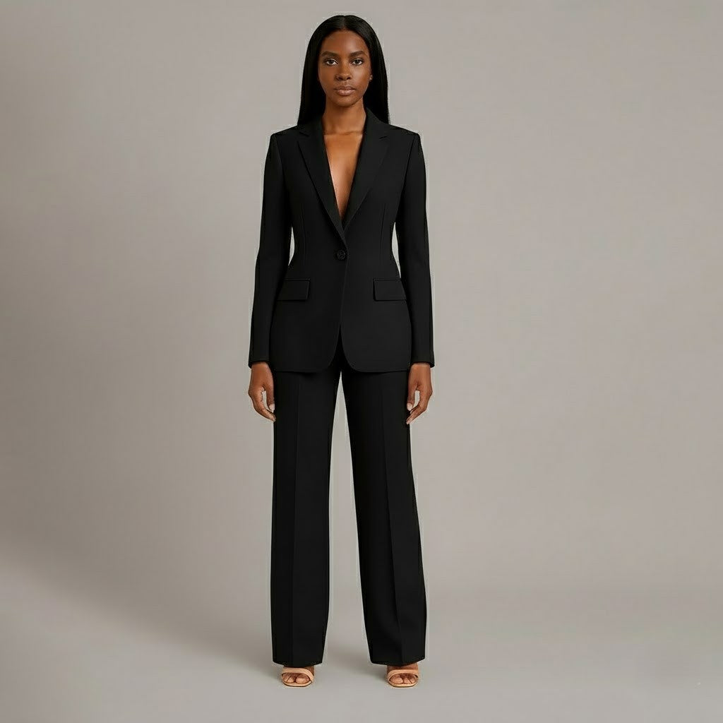 Christian | Chic Formal Suit Set with Tailored Long Blazer for Women