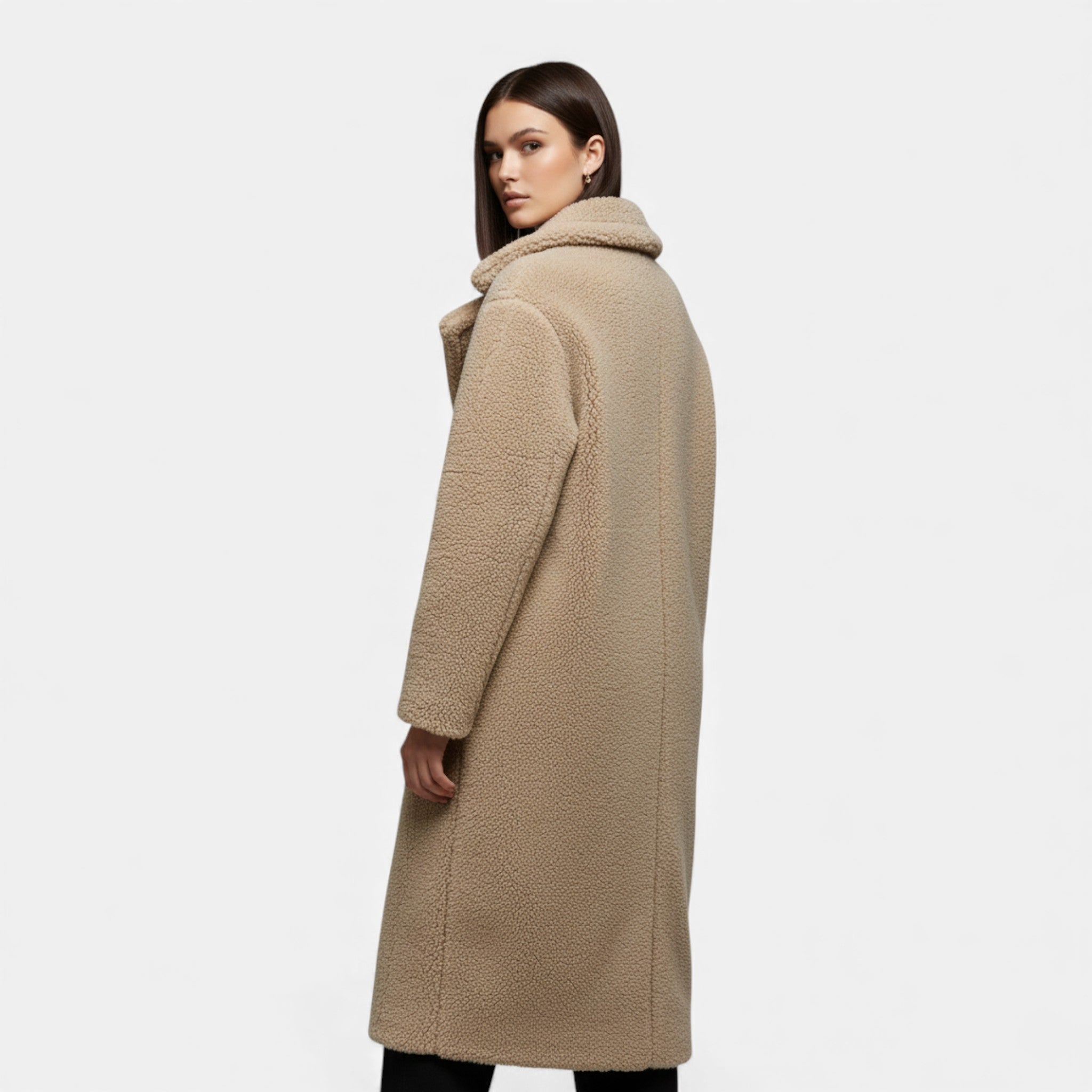 Maison Dresson| Women’s Long Double-Breasted Teddy Coat