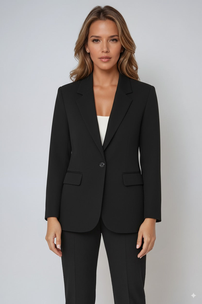 Women’s Tailored Blazer – Elegant Single-Breasted Jacket