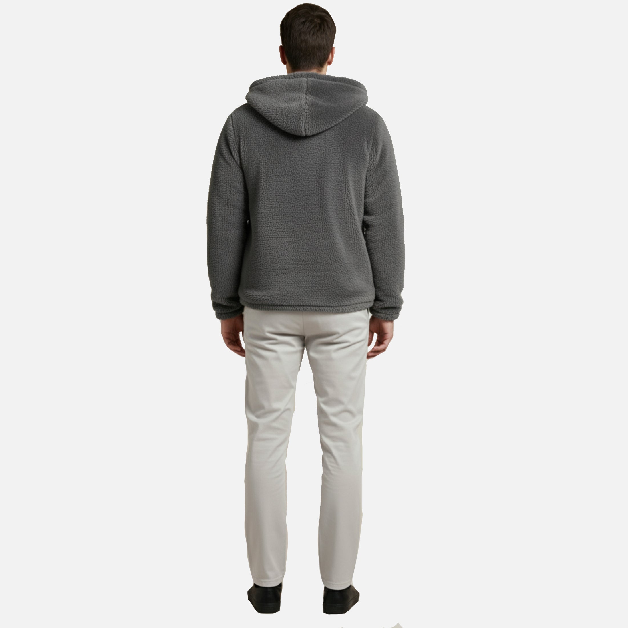 Men’s Sherpa Fleece Zip Hoodie – Ultra-Soft, Warm & Cozy Winter Comfort
