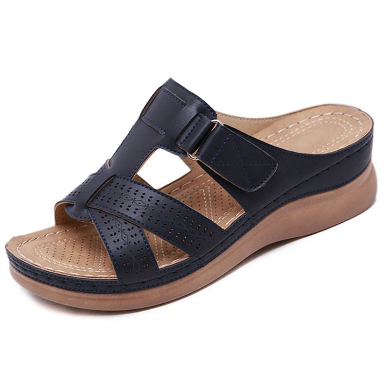 SoftStride Women’s Orthopedic Slip-On Sandals – Comfort Wedge Support