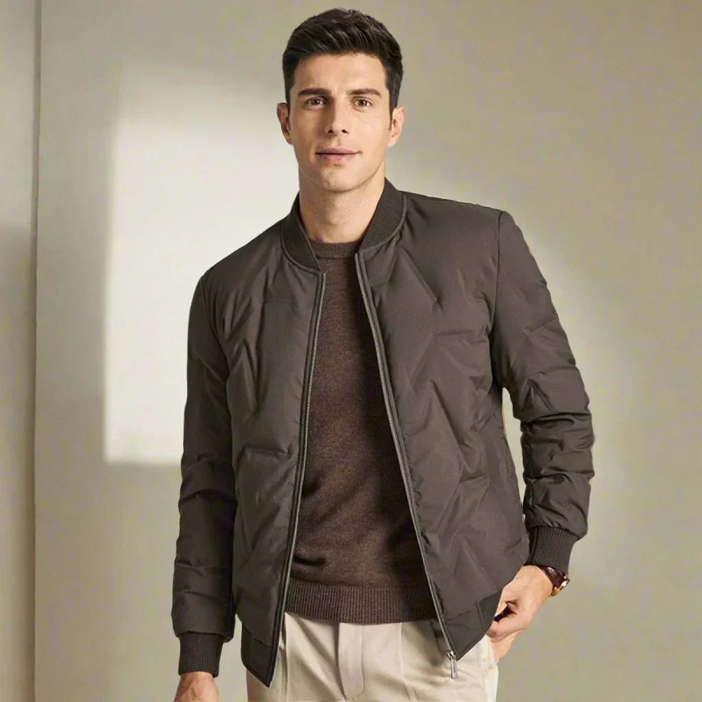 Men’s Quilted Bomber Jacket – Modern Fit & Insulated Warmth