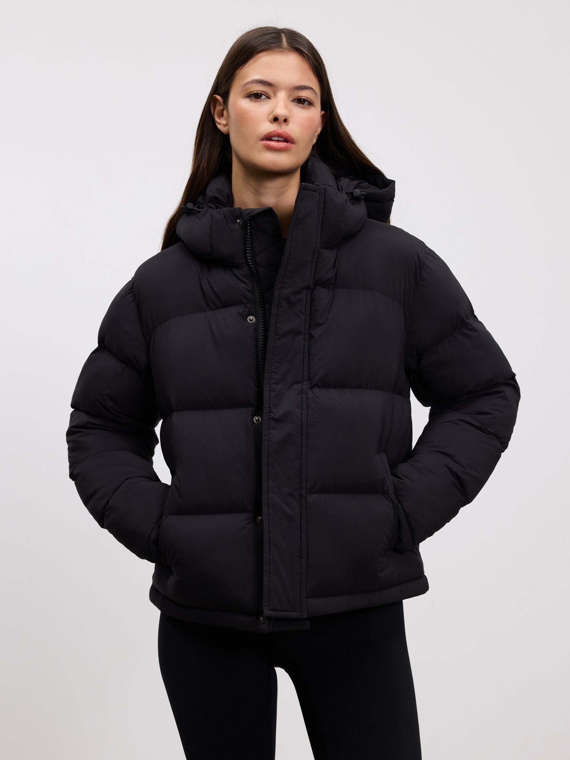 Women’s Classic Short Puffer Jacket – Warm Hooded Winter Coat
