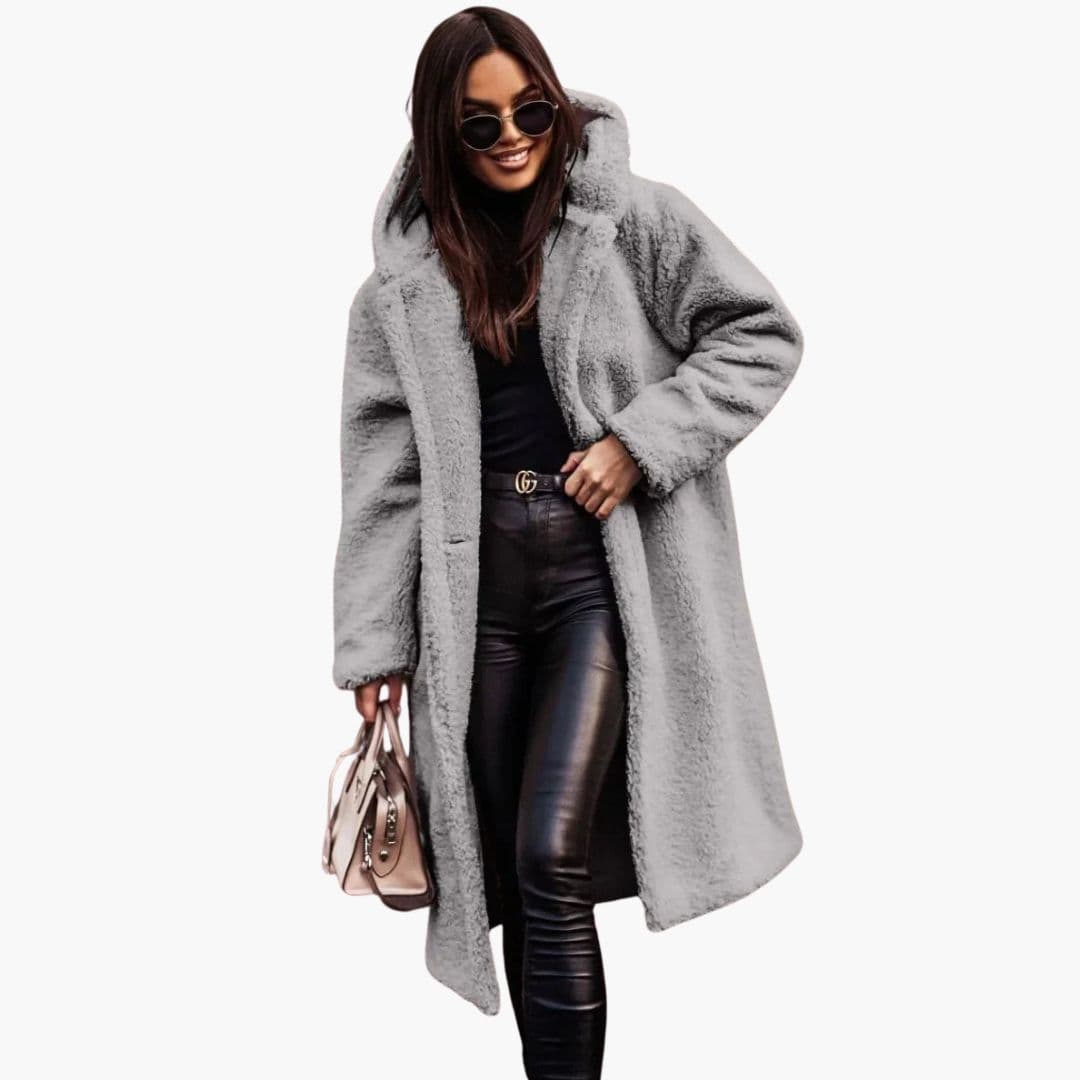 Women’s Oversized Teddy Coat – Soft Warm Long Winter Jacket