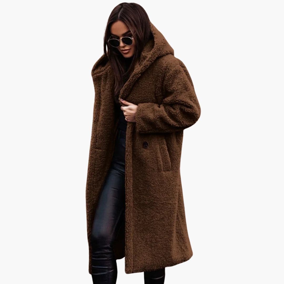 Women’s Oversized Teddy Coat – Soft Warm Long Winter Jacket