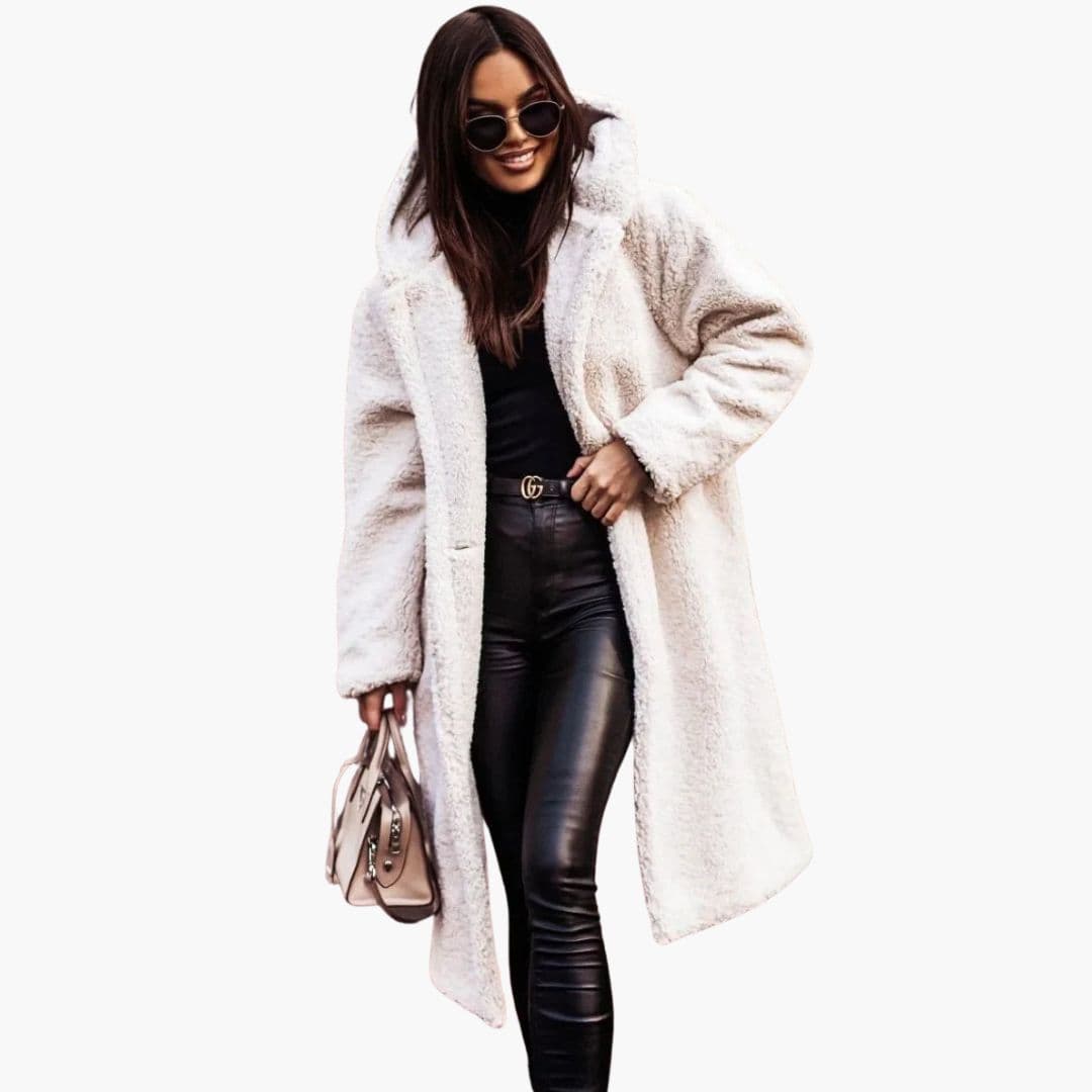Women’s Oversized Teddy Coat – Soft Warm Long Winter Jacket