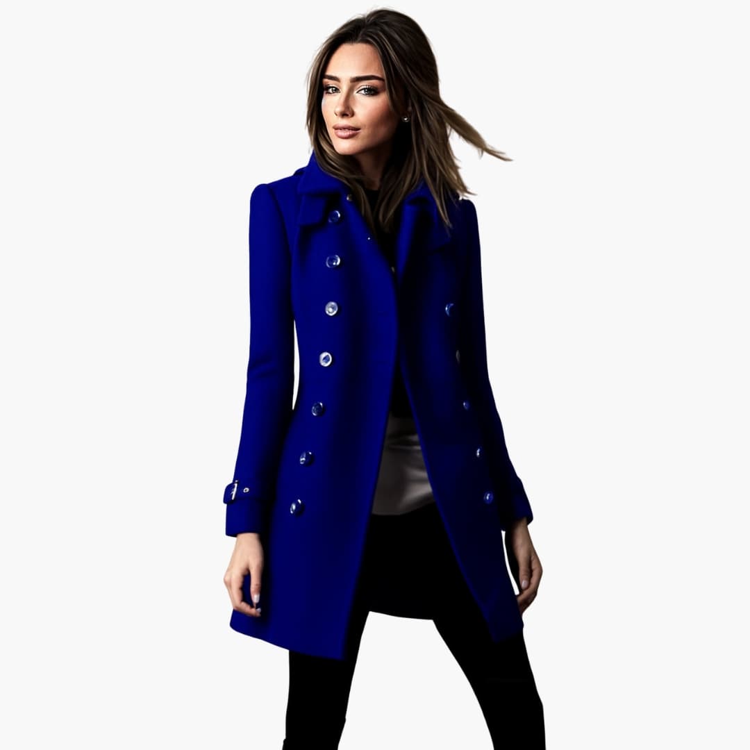 Women’s Double-Breasted Peacoat – Elegant Tailored Winter Coat