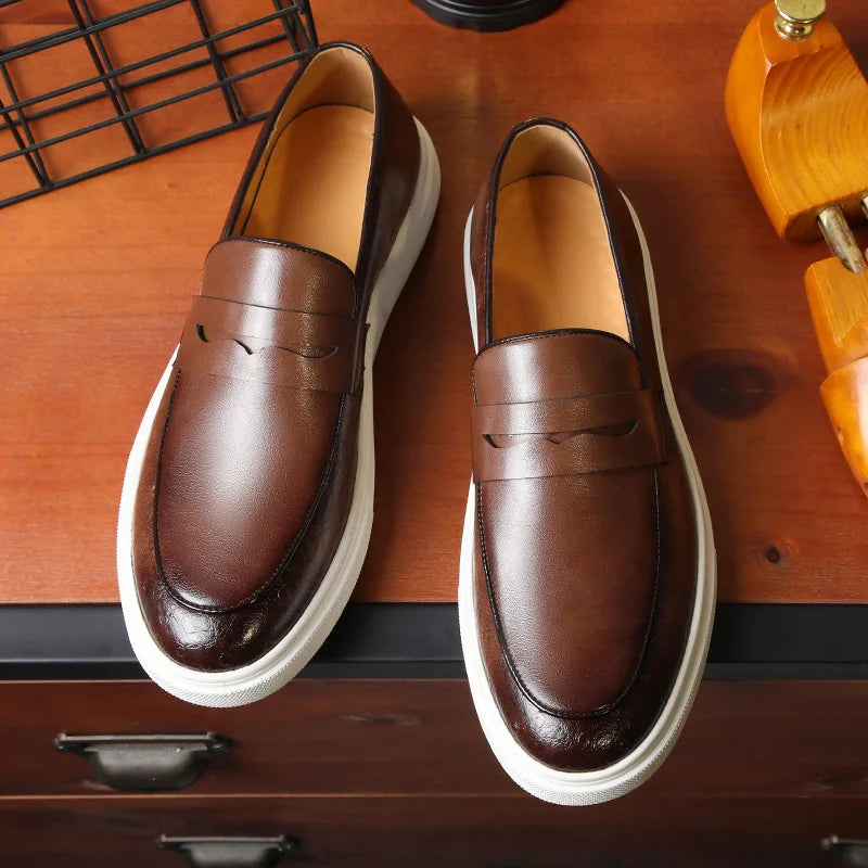 Men’s Premium Leather Loafers – Modern Elegance with Casual Comfort