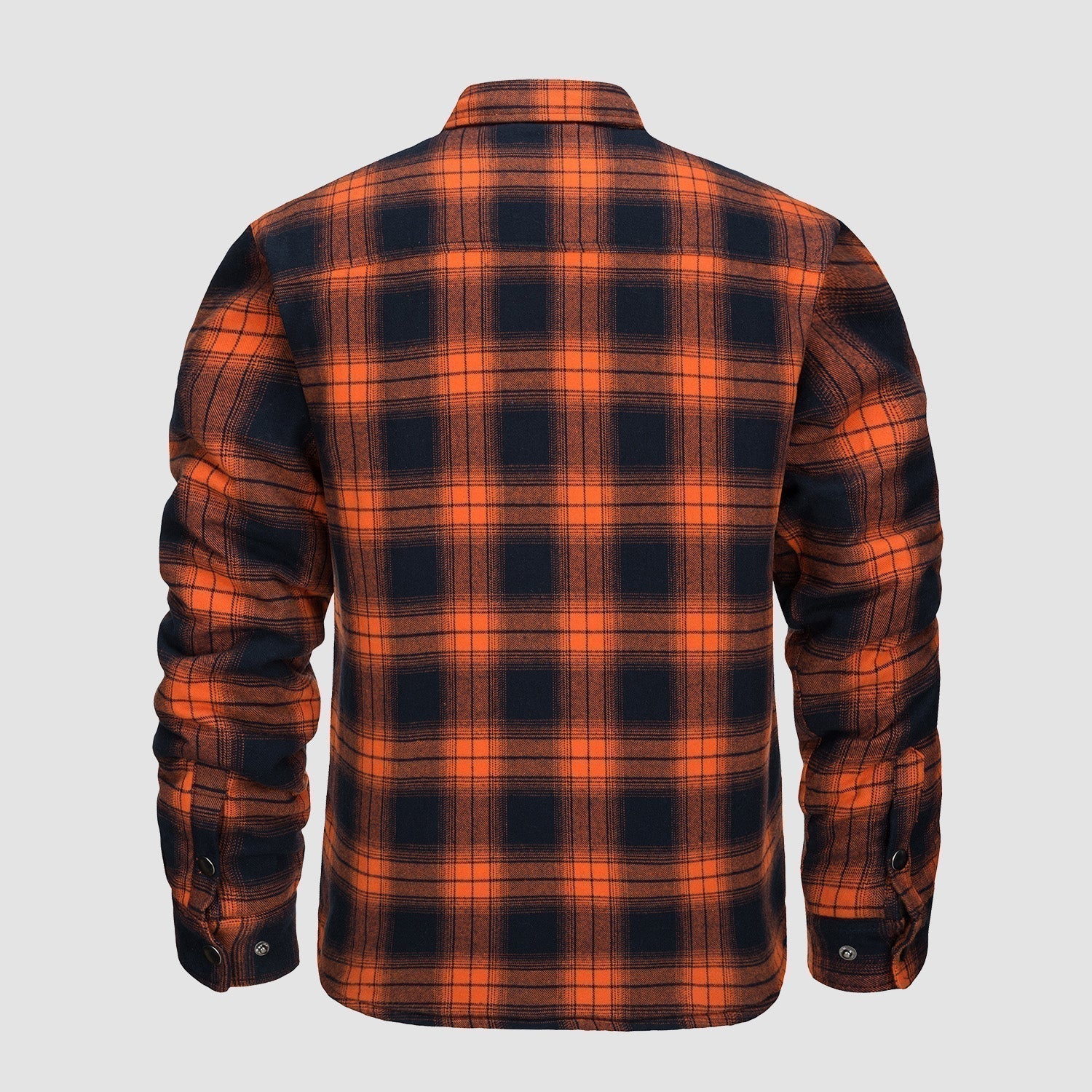 Men’s Quilted Flannel Overshirt – Thick Fleece-Lined Check Jacket for Cold Weather