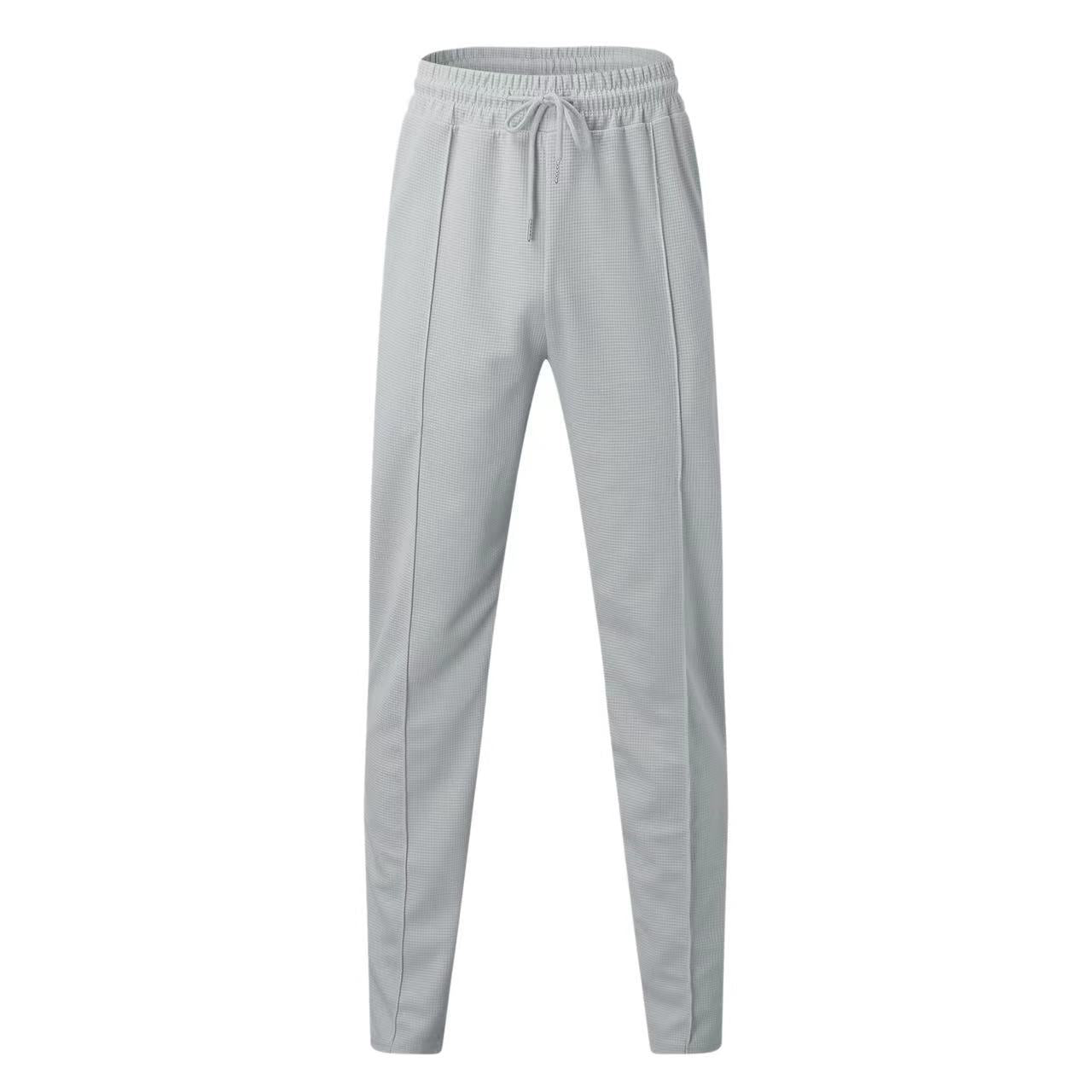 Men's Tracksuit Two Piece Set with Zip Polo Top and Jogger Pants