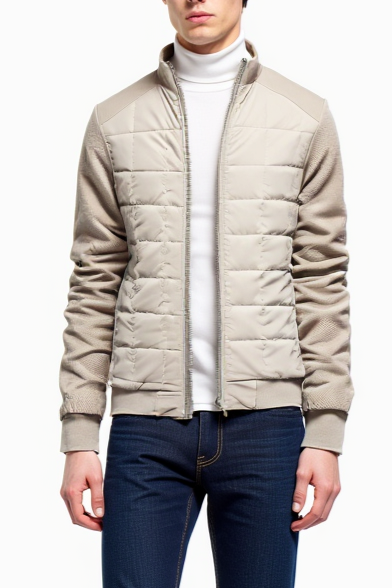 Men’s Hybrid Puffer Jacket – Quilted Warmth & Smart Casual Style