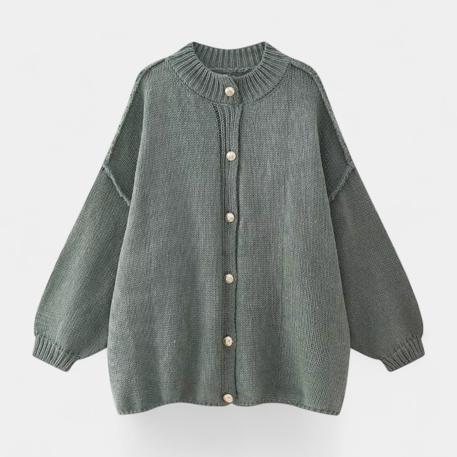 Women’s Button-Front Knit Cardigan – Relaxed Fit