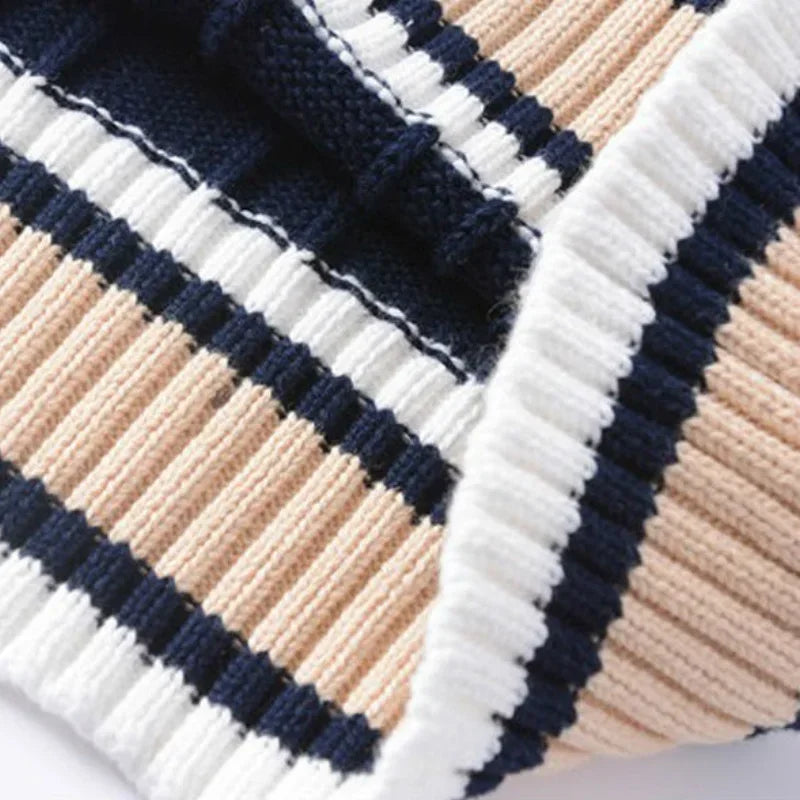 Preppy Knit Cable Sweater Vest – Classic V-Neck Layer