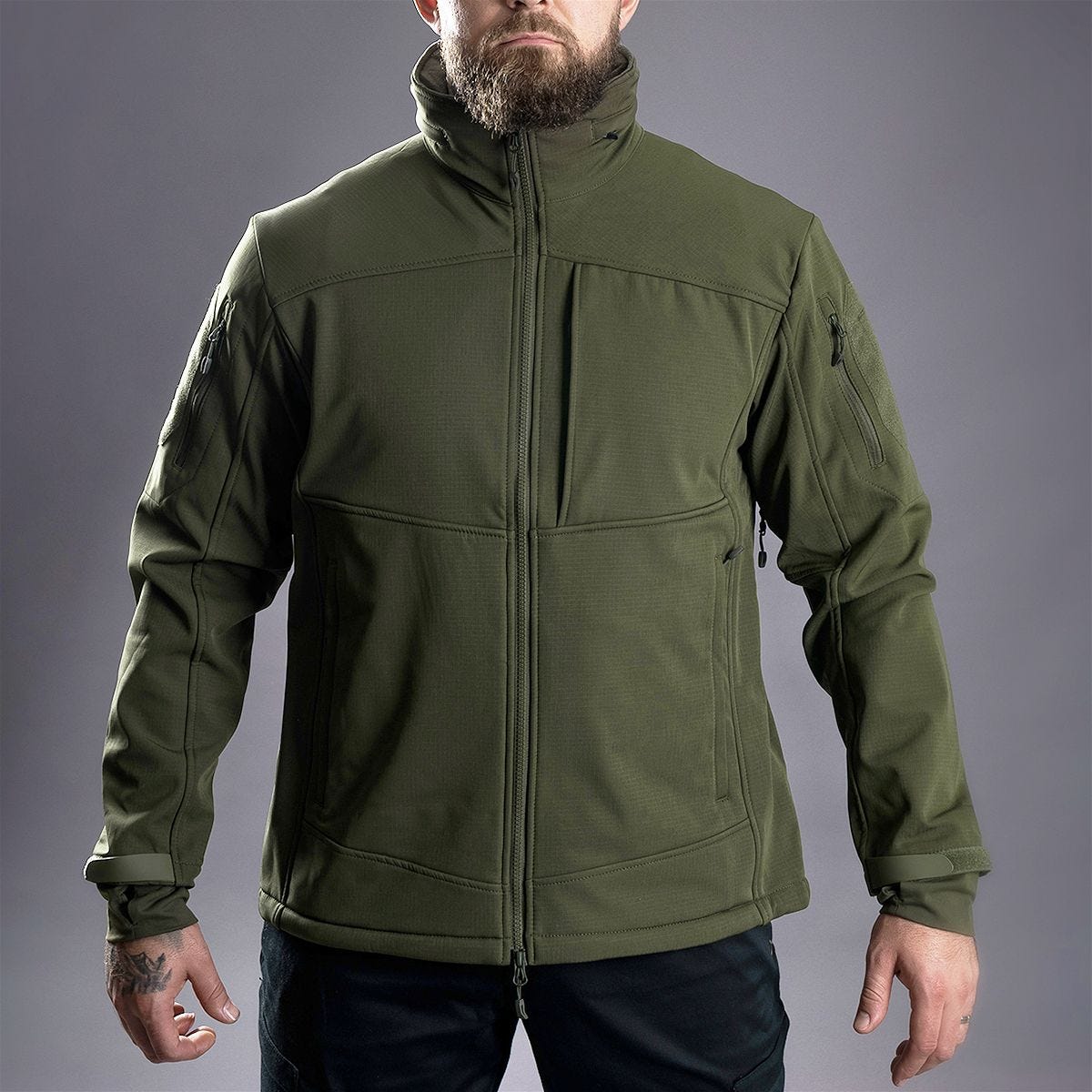 Men’s Tactical Softshell Jacket – Windproof, Water-Resistant & Thermal Lined