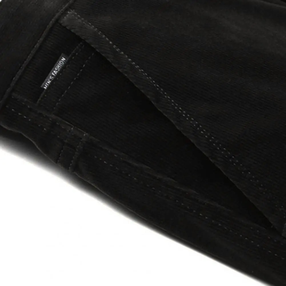 Men's Corduroy Trousers Straight Leg Business Casual Classic Fit